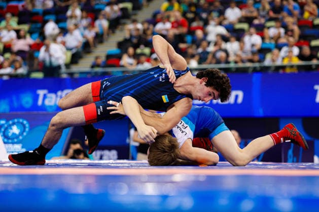 U17, U 17 Wrestling World Championships 65kg GR - Shamil Labazanov (RUS) df. Ibrahim Nasibov (UKR) *** U17 Wrestling World Championships, 65 kg Greco-Roman: Shamil Labazanov (RUS) defeated Ibrahim Nasibov (UKR) Copyright: xKostadinxAndonovx UWW-U17-WC-BAKU-2026