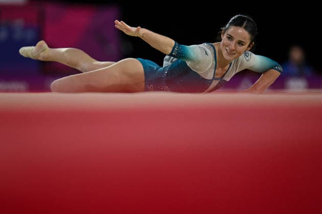 COM26 ARTISTIC GYMNASTICS, Kate McDonald of Australia competes in the Artistic Gymnastics Women™s Floor Exercise Final during the Glasgow 2026 Commonwealth Games at the Glasgow International Arena in Glasgow, Scotland, Tuesday, July 28, 2026. ( NO ARCHIVING, EDITORIAL USE ONLY Glasgow Scotland United Kingdom  Copyright: xLUKASxCOCHx 20260729187454353905