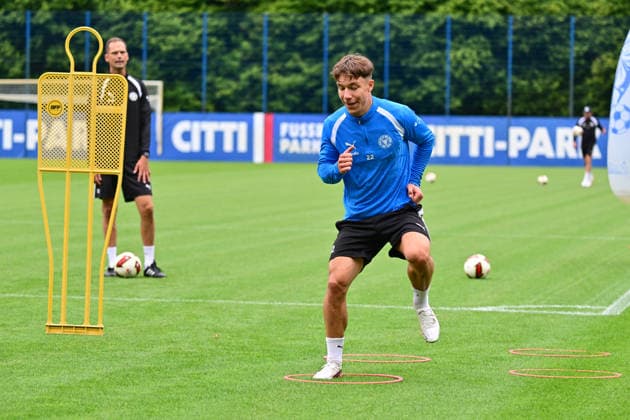 28.07.2026, Fußball, Herren, 2.BL, Saison 2026 2027, Training Holstein Kiel Moritz Reimers Kiel, Projensdorf Projensdorf, Trainigsplatz Schleswig-Holstein Deutschland *** July 28, 2026, Soccer, Men s, 2nd Division, 2026–2027 Season, Holstein Kiel Training, Moritz Reimers, Kiel, Projensdorf, Projensdorf, Training Field, Schleswig-Holstein, Germany