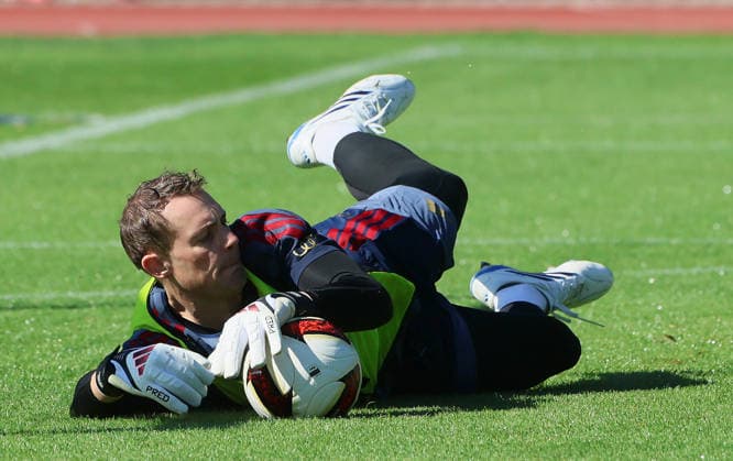 28.07.2026, FC Bayern Muenchen, Trainingslager am Tegernsee , Fussball, im Bild: Manuel Neuer (FC Bayern Muenchen) *** July 28, 2026, FC Bayern Munich, Training Camp at Lake Tegernsee, Soccer, Sports, Pictured: Manuel Neuer, FC Bayern Munich