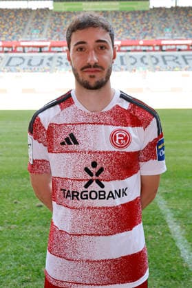 Düsseldorf , Deutschland, 3. Fussball Bundesliga Saison 2026 2027 Marcel Benger ; Fortuna Düsseldorf 1895 ; 3.Liga, Porträttermin 2026 2027, *** Düsseldorf, Germany, 2026–2027 Bundesliga Season, Marcel Benger, Fortuna Düsseldorf 1895, 3. Liga, Photo Shoot 2026–2027,