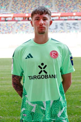 Düsseldorf , Deutschland, 3. Fussball Bundesliga Saison 2026 2027 Milan Czako ; Fortuna Düsseldorf 1895 ; 3.Liga, Porträttermin 2026 2027, *** Düsseldorf, Germany, 2026–2027 Bundesliga Season, Milan Czako, Fortuna Düsseldorf 1895, 3. Liga, Photo Shoot 2026–2027,