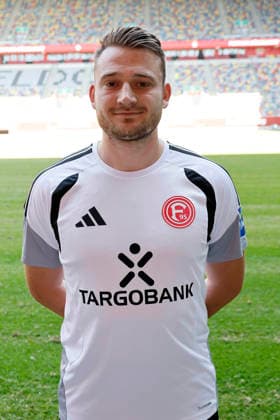 Düsseldorf , Deutschland, 3. Fussball Bundesliga Saison 2026 2027 Kevin Korn ; Fortuna Düsseldorf 1895 ; 3.Liga, Porträttermin 2026 2027, *** Düsseldorf, Germany, 2026–2027 Bundesliga Season, Kevin Korn, Fortuna Düsseldorf 1895, 3. Liga, Photo Shoot 2026–2027,