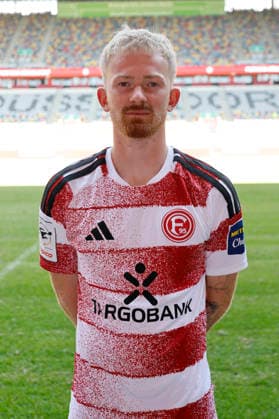 Düsseldorf , Deutschland, 3. Fussball Bundesliga Saison 2026 2027 Jomaine Consbruch ; Fortuna Düsseldorf 1895 ; 3.Liga, Porträttermin 2026 2027, *** Düsseldorf, Germany, 2026–2027 Bundesliga Season, Jomaine Consbruch, Fortuna Düsseldorf 1895 (3. Liga), Photo Shoot 2026–2027,
