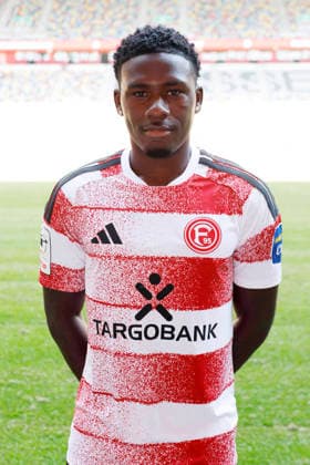 Düsseldorf , Deutschland, 3. Fussball Bundesliga Saison 2026 2027 Mechak Quiala-Tito ; Fortuna Düsseldorf 1895 ; 3.Liga, Porträttermin 2026 2027, *** Düsseldorf, Germany, 2026–2027 Bundesliga Season, Mechak Quiala Tito, Fortuna Düsseldorf 1895, 3. Liga, Photo Shoot 2026–2027,
