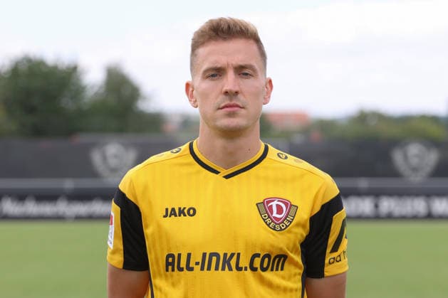 28.07.2026, xtgx, Fussball 2. Bundesliga, SG Dynamo Dresden Fototermin emspor, v.l. Niklas Hauptmann Porträttermin Dresden *** July 28, 2026, xtgx, Soccer 2. Bundesliga, SG Dynamo Dresden Photo Shoot for emspor, from left: Niklas Hauptmann Portrait Session in Dresden