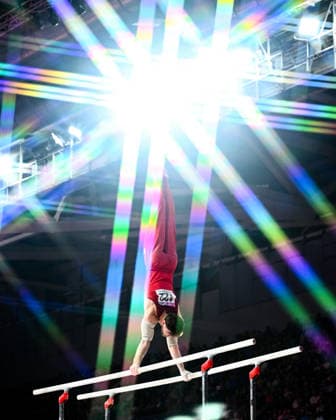 Glasgow 2026 Commonwealth Games Picture by Olly Hassell SWpix.com - 28 07 2026 - Glasgow 2026 Commonwealth Games - Artistic Gymnastics - Glasgow International Arena, Glasgow, Scotland - Men s Parallel Bars Final - Adam Tobin of England Copyright: x xSWpix.comx(t axPhotographyxHubxLtd)xOllyxHassell SWpix.comx SWP-3418-0002