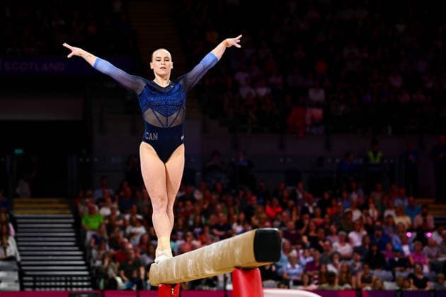 Glasgow 2026 Commonwealth Games Picture by Olly Hassell SWpix.com - 28 07 2026 - Glasgow 2026 Commonwealth Games - Artistic Gymnastics - Glasgow International Arena, Glasgow, Scotland - Women s Balance Beam Final - Elsabeth Black of Canada Copyright: x xSWpix.comx(t axPhotographyxHubxLtd)xOllyxHassell SWpix.comx SWP-3418-0019