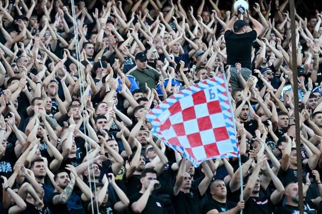 ZAGREB; CROATIA - JULY 28: Bed Blue Boys Dinamo Fans before the UEFA Champions League QR-2 second match between Dinamo Zagreb (CRO) and Thun (SUI) at Stadion Maksimir, Zagreb on July 28, 2026 in Zagreb, Croatia. (Photo by Igor Kupljenik Sports Press Photo).  Copyright: xIgorxKupljenikx xSPPx Sportspressphoto_SPR198040