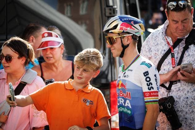 Belgian Remco Evenepoel of Red Bull-BORA-hansgrohe pictured during the Natourcriterium Roeselare cycling event, Tuesday 28 July 2026 in Roeselare. The traditional criteriums are local showcases for which mainly cyclists who rode the Tour de France are invited. KURTxDESPLENTER  x182243763x