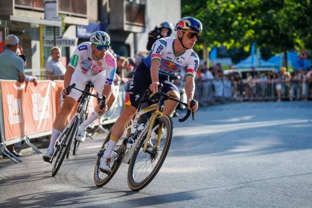 Belgian Remco Evenepoel of Red Bull-BORA-hansgrohe pictured in action during the Natourcriterium Roeselare cycling event, Tuesday 28 July 2026 in Roeselare. The traditional criteriums are local showcases for which mainly cyclists who rode the Tour de France are invited. KURTxDESPLENTER  x182243770x