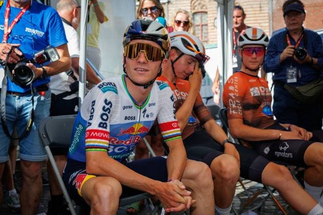 Belgian Remco Evenepoel of Red Bull-BORA-hansgrohe pictured during the Natourcriterium Roeselare cycling event, Tuesday 28 July 2026 in Roeselare. The traditional criteriums are local showcases for which mainly cyclists who rode the Tour de France are invited. KURTxDESPLENTER  x182243866x