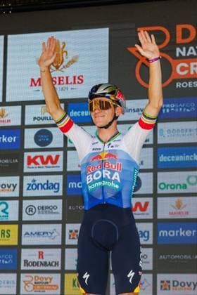 Belgian Remco Evenepoel of Red Bull-BORA-hansgrohe pictured during the Natourcriterium Roeselare cycling event, Tuesday 28 July 2026 in Roeselare. The traditional criteriums are local showcases for which mainly cyclists who rode the Tour de France are invited. KURTxDESPLENTER  x182243915x