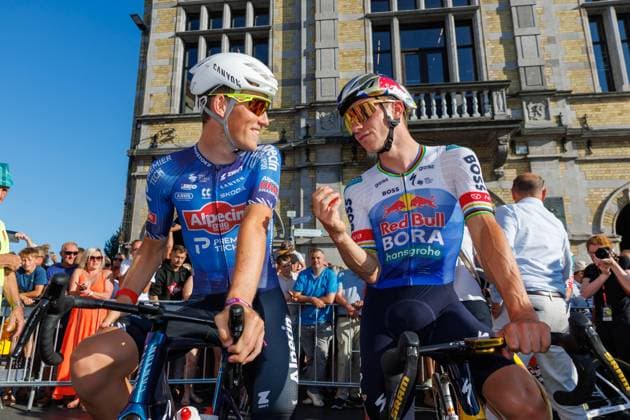 Belgian Remco Evenepoel of Red Bull-BORA-hansgrohe pictured during the Natourcriterium Roeselare cycling event, Tuesday 28 July 2026 in Roeselare. The traditional criteriums are local showcases for which mainly cyclists who rode the Tour de France are invited. KURTxDESPLENTER  x182243943x