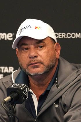 Liga MX coach Antonio Mohamed reacts during a press conference, PK, Pressekonferenz in Charlotte, United States, 28 July 2026. The 2026 All-Star Game between MLS, Fussball Herren, USA and Liga MX All-Stars will be played on July 29, 2026, at Bank of America Stadium. Friendly Match: MLS vs. Liga MX All-Stars !ACHTUNG: NUR REDAKTIONELLE NUTZUNG!  Copyright: xKennethxFernándezx AME3714 20260728-55021015395_1