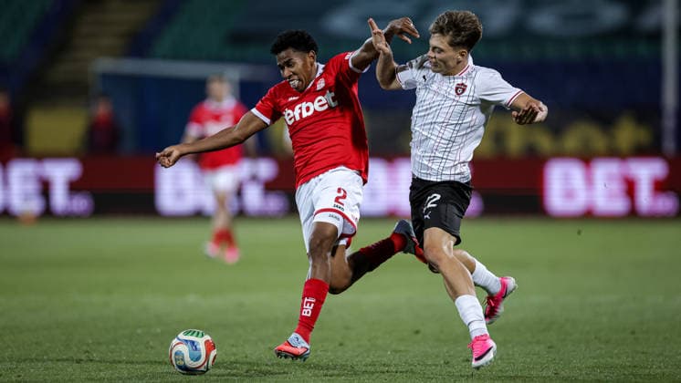 Football - UEFA Conference League - Second qualifying round - FC CSKA 1948 - FC Spartak Trnava - 28.07.2026 David Bukovsky and Diego Medina Copyright: xYulianxTodorovx