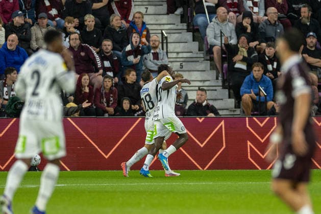 RECORD DATE NOT STATED 28th July 2026; Tynecastle Park, Edinburgh, Scotland: UEFA Europa League Qualifier Football, Hearts versus Sturm Graz; Seedy Jatta of Sturm Graz celebrates after he shoots and scores with his effort being ruled out after a VAR check VagelisxGeorgariou