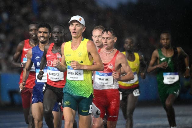 COM26 ATHLETICS, Ky Robinson of Australia competes during the Men s 10,000 Meters Final during the Glasgow 2026 Commonwealth Games at Scotstoun Stadium in Glasgow, Scotland, Tuesday, July 28, 2026. ( NO ARCHIVING, EDITORIAL USE ONLY Glasgow United Kingdom  Copyright: xJOELxCARRETTx 20260729157359240958