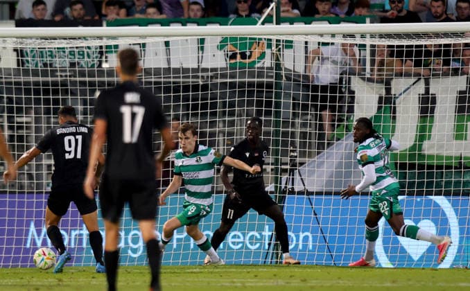 UEFA Champions League Second Qualifying Round Second Leg, Tallaght Stadium, Dublin 28 7 2026 Shamrock Rovers vs Ararat Armenia Ararat Armenia s Sandro Lima scores his sides first goal Sandro Lima scores his sides first goal 28 7 2026  Copyright: xx RB2_8991