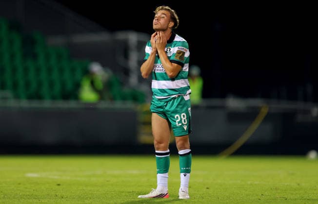 UEFA Champions League Second Qualifying Round Second Leg, Tallaght Stadium, Dublin 28 7 2026 Shamrock Rovers vs Ararat Armenia Shamrock Rovers Najemedine Razi dejected after the match Najemedine Razi dejected after the match 28 7 2026  Copyright: xx RB2_0348