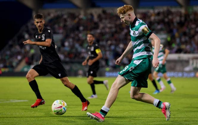 UEFA Champions League Second Qualifying Round Second Leg, Tallaght Stadium, Dublin 28 7 2026 Shamrock Rovers vs Ararat Armenia Shamrock Rovers Adam Brennan dejected after the match Adam Brennan dejected after the match 28 7 2026  Copyright: xx RB1_9223