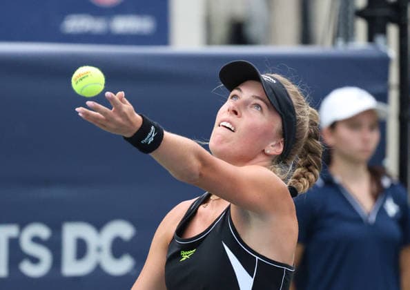 July 28, 2026, Washington, Illinois, USA: MAGDALENA FRECH of Poland during the match against Ann Li of USA in the first round of Mubadala Washington DC, USA. Tennis: Mubadala DC Open - Magdalena Frech  - ZUMAc278 20260728_zsp_c278_030 Copyright: xMarcinxCholewinskix