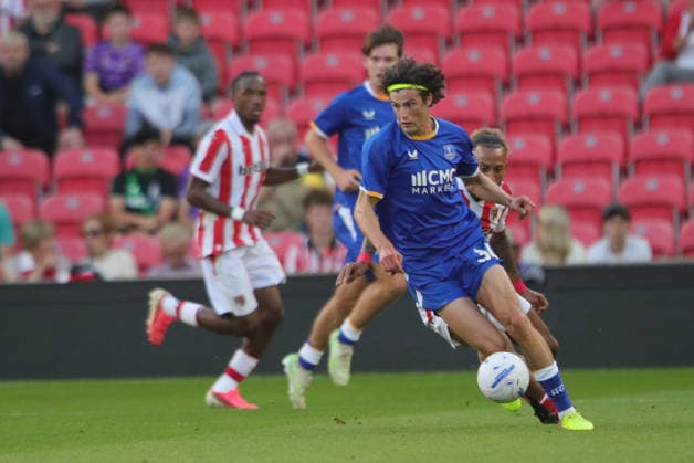 Stoke City v Everton, Pre-Season Friendly Merlin Röhl of Everton during the Pre-Season Friendly match between Stoke City and Everton at the Bet365 Stadium, Stoke-on-Trent, UK on 28 July 2026. Stoke-on-Trent Bet365 Stadium Staffordshire UK Editorial use only , Copyright: xAlunxRobertsx PSI-24601-0040
