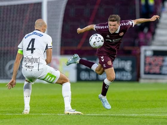 Blair Spittal of Heart of Midlothian during the Hearts v Sturm Graz second leg of their Champions League second qualifying round at Tynecastle Stadium on Tuesday 28th July 2026 Heart of Midlothian v Sturm Graz, UEFA Champions League, 2nd Qualifying Round, 2nd Leg, Football, Tynecastle Park, Edinburgh, Scotland, UK - 28 Jul 2026Edinburgh Tynecastle Park Scotland United Kingdom  Copyright: xAlanxRennie Shutterstockx 17015998gk