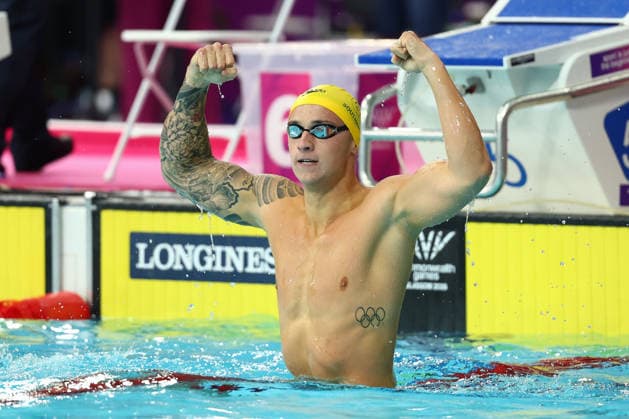 July 28, 2026, Glasgow, Scotland, Great Britain: FLYNN SOUTHAM of Australia reacts to winning the Swimming Men s 100m Freestyle Final of the Commonwealth Games Glasgow 2026 in 47.13 seconds at the Tollcross International Swimming Centre in Glasgow, Scotland. MATT RICHARDS of Wales is second, KYLE CHALMERS is third. Glasgow Great Britain - ZUMAc179 20260728_zep_c179_018 Copyright: xMickaelxChavetx