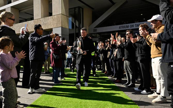 Ryan Fox, Champion Golfer of the Year during a media and fan day at Britmort In Auckland, New Zealand. Tuesday 28 July 2026. Photo : Alan Lee Auckland New Zealand Copyright: xAlanxLeex x