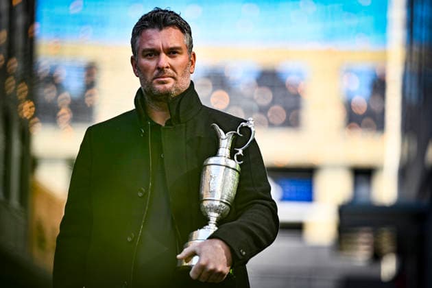 Ryan Fox holds the Claret Jug as he waits to attend the Public welcome home celebration for New Zealand golfer Ryan Fox on bringing the Claret Jug home after his historic Open Championship win. Takutai Square, Auckland, New Zealand on Tuesday 28 July 2026. Photo: Alan Lee Auckland New Zealand Copyright: xAlanxLeex xPhotosportx