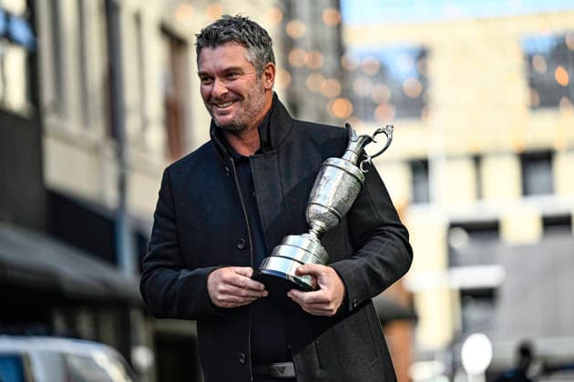 Ryan Fox holds the Claret Jug as he waits to attend the Public welcome home celebration for New Zealand golfer Ryan Fox on bringing the Claret Jug home after his historic Open Championship win. Takutai Square, Auckland, New Zealand on Tuesday 28 July 2026. Photo: Alan Lee Auckland New Zealand Copyright: xAlanxLeex xPhotosportx
