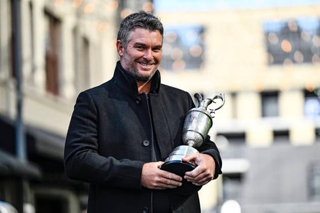 Ryan Fox holds the Claret Jug as he waits to attend the Public welcome home celebration for New Zealand golfer Ryan Fox on bringing the Claret Jug home after his historic Open Championship win. Takutai Square, Auckland, New Zealand on Tuesday 28 July 2026. Photo: Alan Lee Auckland New Zealand Copyright: xAlanxLeex xPhotosportx