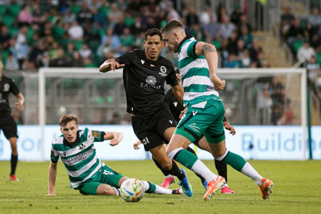Sandro Lima seen during UEFA Champions League second round qualifying game between teams of Shamrock Rovers and FC Ararat-Armenia (Maria Eduarda Lopes Sebold Ball Raw Images) Dublin Tallaght Stadium Ireland Copyright: xMariaxEduardaxLopesxSeboldx maria_eduarda_lopes_shamrock_arat_2627-44