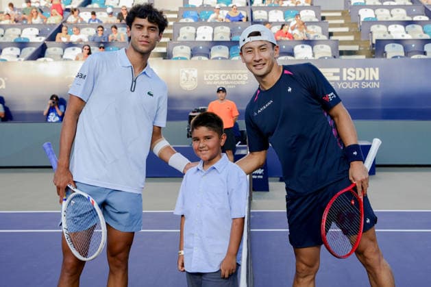 LOS CABOS TENNIS OPEN 2026 LOS CABOS TENNIS OPEN 2026 SHO SHIMABUKURO VS RODRIGO PACHECO 28072026 LOS CABOS, MEXICO. Action photo of Rodrigo Pacheco of Mexico (L) and Sho Shimabukuro of Japan (R), during a match at the Los Cabos Tennis Open 2026 at the Cabo Sports Complex in Baja California, Mexico. Foto de accion de Rodrigo Pacheco de Mexico (I) y Sho Shimabukuro de Japon (D, durante juego del Los Cabos Tennis Open 2026 celebrado en el Cabo Sports Complex en Baja California, Mexico. PHOTO BY IMAGENSHOP AGENCIA FOTOGRAFICA LOS CABOS BAJA CALIFORNIA MEXICO *** LOS CABOS TENNIS OPEN 2026 LOS CABOS TENNIS OPEN 2026 SHO SHIMABUKURO VS RODRIGO PACHECO 07 28 2026 LOS CABOS, MEXICO Action photo of Rodrigo Pacheco of Mexico (L) and Sho Shimabukuro of Japan (R) during a match at the 2026 Los Cabos Tennis Open at the Cabo Sports Complex in Baja California, Mexico Action photo of Rodrigo Pacheco of Mexico (L) and Sho Shimabukuro of Japan (R), during a match at the 2026 Los Cabos Tennis Open held at the Cabo Sports Complex in Baja California, Mexico. PHOTO BY IMAGENSHOP PHOTO AGENCY LOS CABOS, BAJA CALIFORNIA, MEXICO Copyright: xIMAGENSHOPxAGENCIAxFOTOGRAFICAx