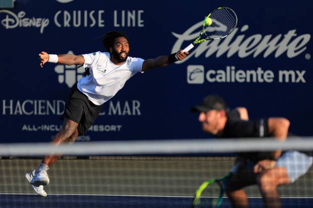 LOS CABOS TENNIS OPEN 2026 LOS CABOS TENNIS OPEN 2026 EVAN KING ROBERT GALLOWAY VS FINN REYNOLDS JAMES WATT 28072026 LOS CABOS, MEXICO. Action photo of Evan King and Robert Galloway of the United States, during a match at the Los Cabos Tennis Open 2026 at the Cabo Sports Complex in Baja California, Mexico. Foto de accion de Evan King y Robert Galloway de los Estados Unidos, durante juego del Los Cabos Tennis Open 2026 celebrado en el Cabo Sports Complex en Baja California, Mexico. PHOTO BY IMAGENSHOP AGENCIA FOTOGRAFICA LOS CABOS BAJA CALIFORNIA MEXICO *** LOS CABOS TENNIS OPEN 2026 LOS CABOS TENNIS OPEN 2026 EVAN KING ROBERT GALLOWAY VS. FINN REYNOLDS JAMES WATT 07 28 2026 LOS CABOS, MEXICO Action photo of Evan King and Robert Galloway of the United States during a match at the 2026 Los Cabos Tennis Open at the Cabo Sports Complex in Baja California, Mexico Action photo of Evan King and Robert Galloway of the United States, during a match at the 2026 Los Cabos Tennis Open held at the Cabo Sports Complex in Baja California, Mexico PHOTO BY IMAGENSHOP PHOTO AGENCY LOS CABOS BAJA CALIFORNIA MEXICO Copyright: xIMAGENSHOPxAGENCIAxFOTOGRAFICAx