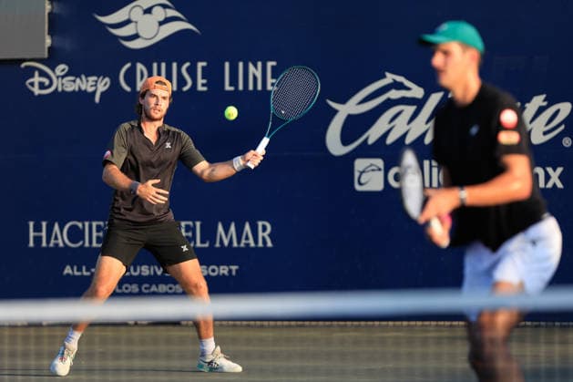 LOS CABOS TENNIS OPEN 2026 LOS CABOS TENNIS OPEN 2026 EVAN KING ROBERT GALLOWAY VS FINN REYNOLDS JAMES WATT 28072026 LOS CABOS, MEXICO. Action photo of Finn Reynolds and James Watt of Australia, during a match at the Los Cabos Tennis Open 2026 at the Cabo Sports Complex in Baja California, Mexico. Foto de accion de Finn Reynolds y James Watt de Australia, durante juego del Los Cabos Tennis Open 2026 celebrado en el Cabo Sports Complex en Baja California, Mexico. PHOTO BY IMAGENSHOP AGENCIA FOTOGRAFICA LOS CABOS BAJA CALIFORNIA MEXICO *** LOS CABOS TENNIS OPEN 2026 LOS CABOS TENNIS OPEN 2026 EVAN KING ROBERT GALLOWAY VS FINN REYNOLDS JAMES WATT 07 28 2026 LOS CABOS, MEXICO Action photo of Finn Reynolds and James Watt of Australia during a match at the 2026 Los Cabos Tennis Open at the Cabo Sports Complex in Baja California, Mexico Action photo of Finn Reynolds and James Watt of Australia, during a match at the 2026 Los Cabos Tennis Open held at the Cabo Sports Complex in Baja California, Mexico PHOTO BY IMAGENSHOP PHOTO AGENCY LOS CABOS BAJA CALIFORNIA MEXICO Copyright: xIMAGENSHOPxAGENCIAxFOTOGRAFICAx