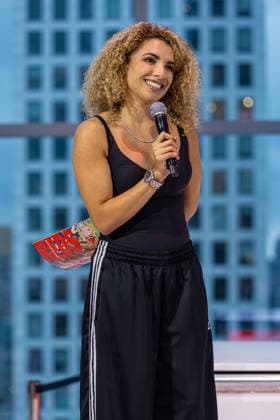 Football - Pre-Season - Liverpool FC 2026 27 Away Kit Launch NEW YORK, USA - Tuesday, July 28, 2026: ESPN Sports analyst Chelsea Cabarcas hosts an Adidas launch event for the new Liverpool FC 2026 27 away kit at the Refinery in Williamsburg, New York. (Photo by David Rawcliffe Propaganda) WILLIAMSBURG The Refinery NEW YORK UNITED STATES OF AMERICA  Copyright: xDavidxRawcliffex 2026-07-28-090-Liverpool_Adidas_Away_Kit_Launch