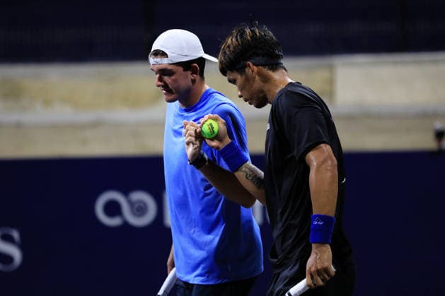 LOS CABOS TENNIS OPEN 2026 LOS CABOS TENNIS OPEN 2026 RAY HO BENJAMIN KITTAY VS JEAN JULEN ROJER THEODORE WINEGAR 28072026 LOS CABOS, MEXICO. Action photo of Ray Ho and Benjamin Kittay, during a match at the Los Cabos Tennis Open 2026 at the Cabo Sports Complex in Baja California, Mexico. Foto de accion de JRay Ho y Benjamin Kittay, durante juego del Los Cabos Tennis Open 2026 celebrado en el Cabo Sports Complex en Baja California, Mexico. PHOTO BY IMAGENSHOP AGENCIA FOTOGRAFICA LOS CABOS BAJA CALIFORNIA MEXICO *** LOS CABOS TENNIS OPEN 2026 LOS CABOS TENNIS OPEN 2026 RAY HO BENJAMIN KITTAY VS JEAN JULEN ROJER THEODORE WINEGAR 07 28 2026 LOS CABOS, MEXICO Action photo of Ray Ho and Benjamin Kittay during a match at the 2026 Los Cabos Tennis Open at the Cabo Sports Complex in Baja California, Mexico Action photo of Ray Ho and Benjamin Kittay, during a match at the 2026 Los Cabos Tennis Open held at the Cabo Sports Complex in Baja California, Mexico PHOTO BY IMAGENSHOP PHOTO AGENCY LOS CABOS BAJA CALIFORNIA MEXICO Copyright: xIMAGENSHOPxAGENCIAxFOTOGRAFICAx