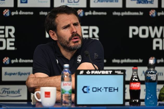 Croatia, Zagreb, 280726. Maksimir Stadium. press conference, PK, Pressekonferenz after the UEFA Champions League second qualifying round match, GNK Dinamo - FC Thun. In the photo: Thun coach Gian-Luca Privitelli. Photo: Damir Krajac CROPIX Zagreb Croatia Copyright: xxDamirxKrajacx press_privitelli2-280726
