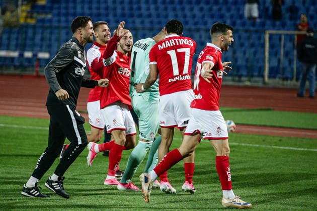 IPA87081087 - CSKA 1948 players celebrating after the Conference League qualifying match between FC CSKA 1948 and Spartak Trnava at Vasil Levski Stadium in Sofia, Bulgaria, on July 28, 2026  Copyright: xIvanxSxIvanov IPAxSportx xx 87081087