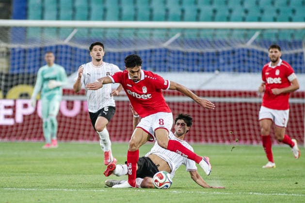 IPA87081098 - CSKA 1948 s Moataz Zemzemi in action during the Conference League qualifying match between FC CSKA 1948 and Spartak Trnava at Vasil Levski Stadium in Sofia, Bulgaria, on July 28, 2026  Copyright: xIvanxSxIvanov IPAxSportx xx 87081098