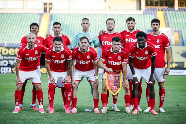 IPA87081103 - CSKA 1948 team photo before the Conference League qualifying match between FC CSKA 1948 and Spartak Trnava at Vasil Levski Stadium in Sofia, Bulgaria, on July 28, 2026  Copyright: xIvanxSxIvanov IPAxSportx xx 87081103
