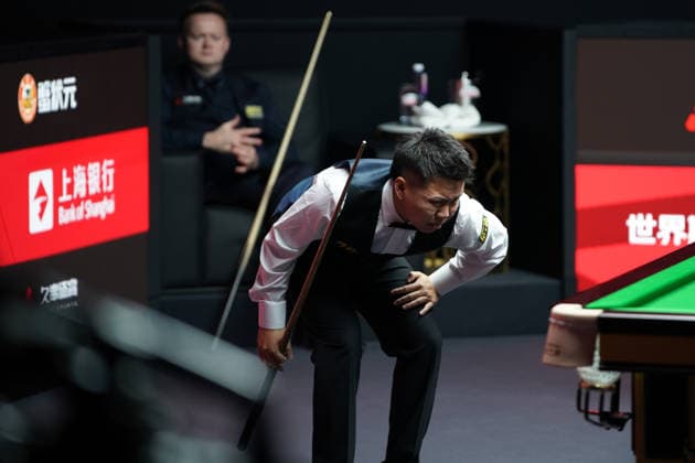 SHANGHAI, CHINA - JULY 29: Zhou Yuelong of China reacts in the second round match against Shaun Murphy of England on Day 3 of the 2026 Snooker Shanghai Masters on July 29, 2026 in Shanghai, China.  Copyright: xTaixChengzhex 111657039260