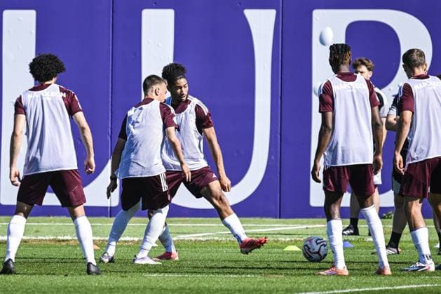 Anderlecht s Nathan Saliba pictured in action during a training session of Belgian RSC Anderlecht, Wednesday 29 July in Brussels, in preparations of the second leg of the second qualifying round for the UEFA Europa League against Swedish Hammarby IF. TOM GOYVAERTS TomxGoyvaerts  x182283981x