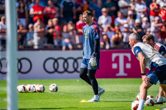 Trainingslager, FC Bayern München am 29.07.2026 in Rottach-Egern Manuel Neuer im Torwarttraining *** Training camp, FC Bayern Munich on July 29, 2026, in Rottach-Egern: Manuel Neuer during goalkeeper training Copyright: xBahhoxKarax