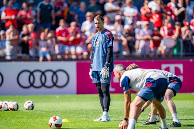 Trainingslager, FC Bayern München am 29.07.2026 in Rottach-Egern Manuel Neuer im Torwarttraining *** Training camp, FC Bayern Munich on July 29, 2026, in Rottach-Egern: Manuel Neuer during goalkeeper training Copyright: xBahhoxKarax