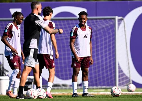 RSC Anderlecht v Hammarby IF - UEFA Europa League Media Activities 29 07 2026 NEERPEDE, BELGIUM - JULY 29 : Kana Marco defender of RSC Anderlecht pictured during a training session ahead of the UEFA Europa League 2026 27 second qualifying round second leg between RSC Anderlecht and Hammarby IF on July 29, 2026 in Neerpede, Belgium, 29 07 2026 Neerpede Belgium  Copyright: xTomasxSiskx