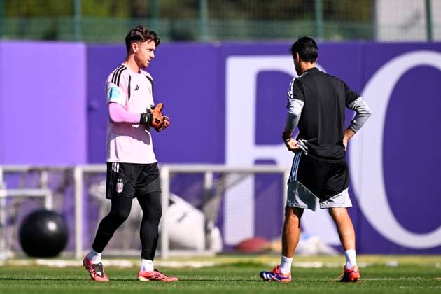 RSC Anderlecht v Hammarby IF - UEFA Europa League Media Activities 29 07 2026 NEERPEDE, BELGIUM - JULY 29 : Coosemans Colin goalkeeper of RSC Anderlecht pictured during a training session ahead of the UEFA Europa League 2026 27 second qualifying round second leg between RSC Anderlecht and Hammarby IF on July 29, 2026 in Neerpede, Belgium, 29 07 2026 Neerpede Belgium  Copyright: xTomasxSiskx