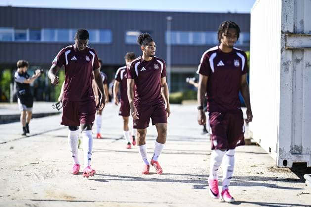Anderlecht s Nathan Saliba arrives for a training session of Belgian RSC Anderlecht, Wednesday 29 July in Brussels, in preparations of the second leg of the second qualifying round for the UEFA Europa League against Swedish Hammarby IF. TOM GOYVAERTS TomxGoyvaerts  x182288051x